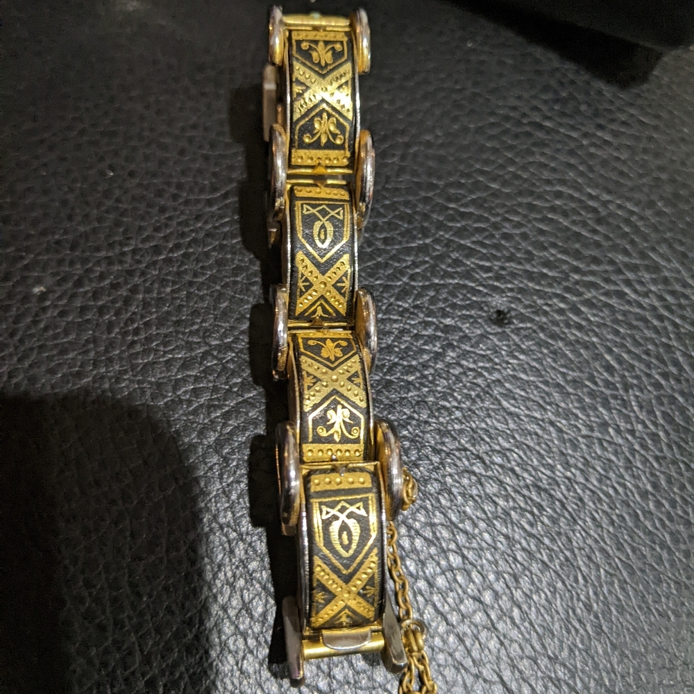 Toledo Damascene Floral Bracelet